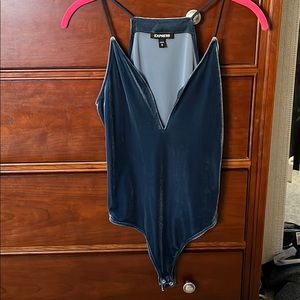 Blue velvet bodysuit